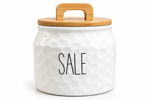 Barattolo sale ceramica 13x14 - ceramica,